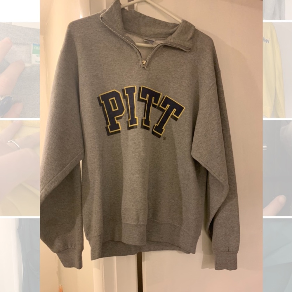 Pitt Grey Quarter Zip
